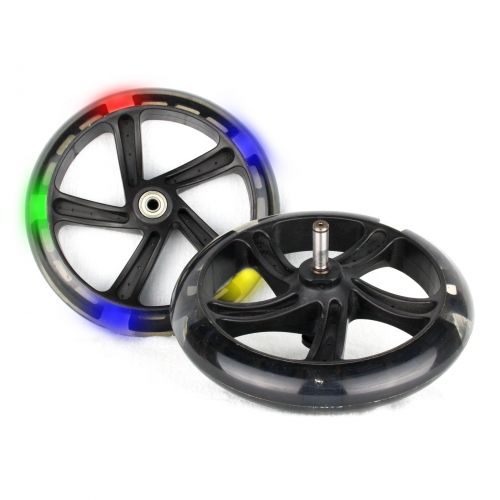 Et par Hepros blinkende hjul 100mm 3 LED for City Roller pink