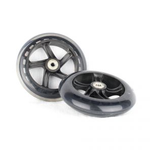 Paar Hepros Scooter Ersatzrollen R�der 145mm Chromfelge Schwarz