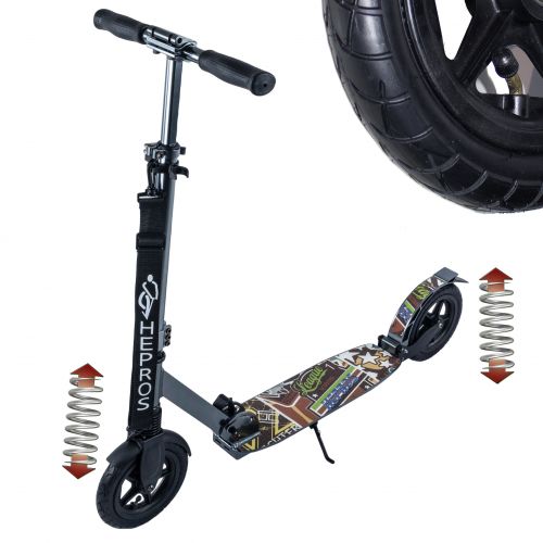 Hepros XXXL Air Fully Scooter 200mm Cityroller anthrazit