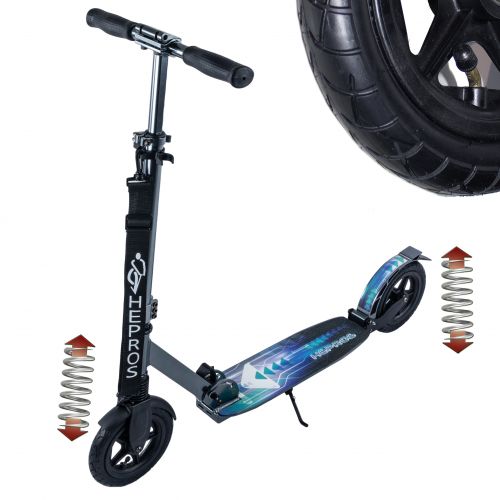 Hepros XXXL Air Fully Scooter 200mm Cityroller anthrazit