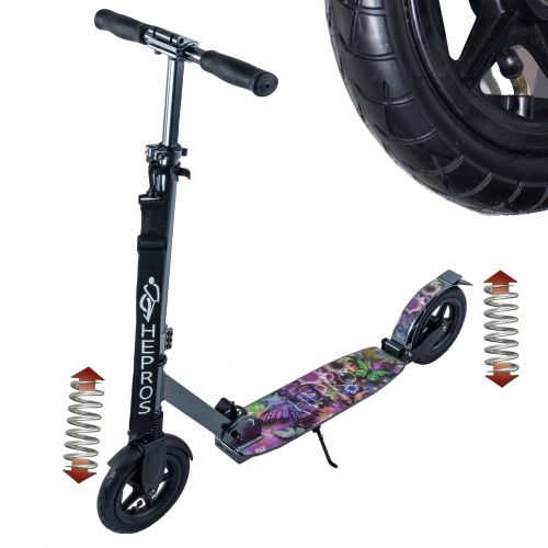 Hepros XXXL Air Fully Scooter 200mm Cityroller weiß