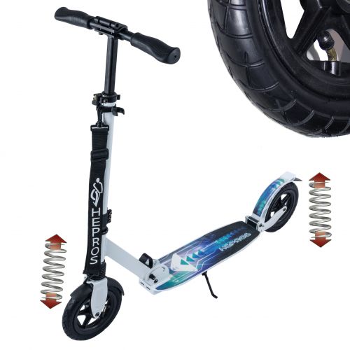 Hepros XXXL Air Fully Patinete 200mm Scooter plegable blanco