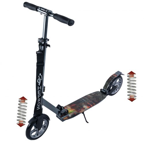 Hepros XXXL PU-Wheel Fully Scooter 200mm Cityroller Mineralsilver