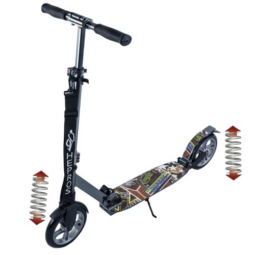 Hepros XXXL PU-Wheel Fully Scooter 200mm Cityroller Mineralsilver