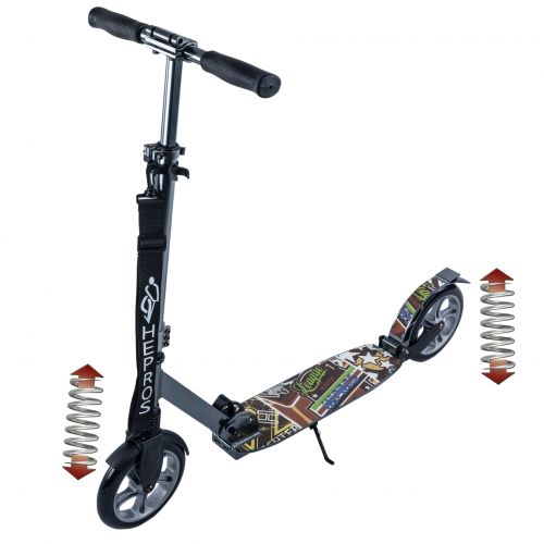 Hepros XXXL PU-Wheel Fully Scooter 200mm Cityroller Mineralsilber