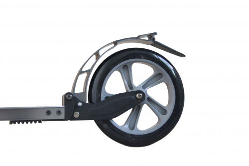 Hepros XXXL PU-Wheel Fully Løbehjul 200mm folde Scootere mineralsk sølv