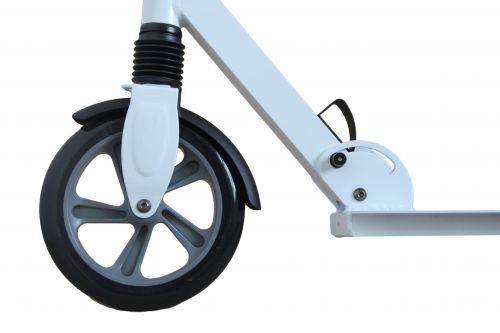Hepros XXXL PU-Wheel Fully Monopattino 200mm Scooter pieghevole bianco