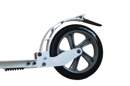 Hepros XXXL PU-Wheel Fully Løbehjul 200mm folde Scootere hvid