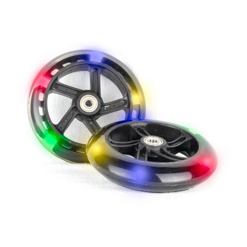 PU 145mm luminous wheels Spare Wheels for Scooter 5 LED - 2 pieces