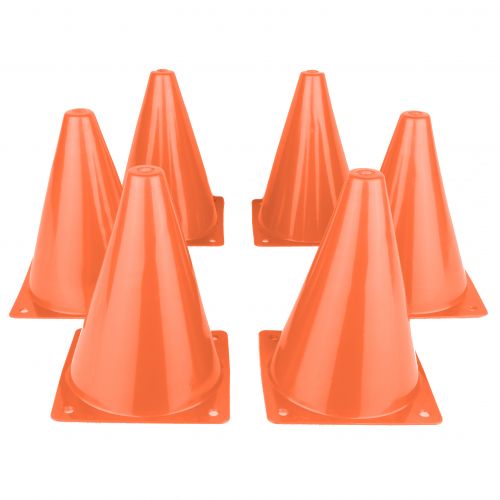 Hepros medio torres de 6 piezas de conos de color naranja conos de tráfico