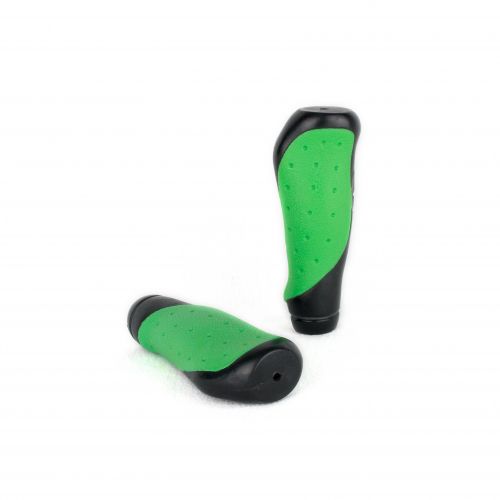 Ergonomically shaped handles for Scooter - 1 pair black/green