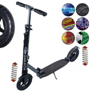 Kinetic Sports Scooter Cityroller Roller Monopattino Pieghevole 205 mm XXL Ruote Fino a 75 kg Colore a Scelta 