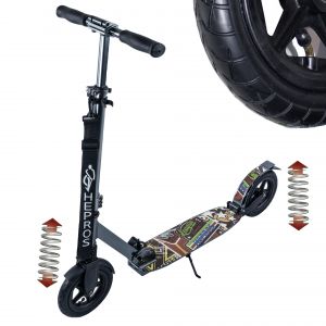Hepros XXXL Air Fully Step 200mm opvouwbare Scooter antraciet