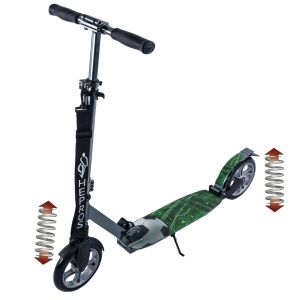 Hepros XXXL PU-Wheel Fully Scooter 200mm Cityroller Mineralsilber