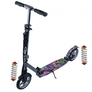 Hepros XXXL PU-Wheel Fully Scooter 200mm Cityroller Mineralsilver