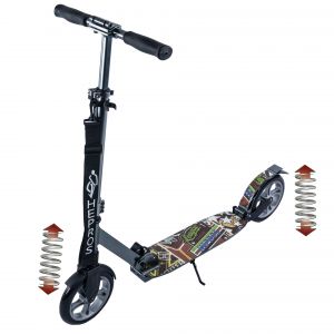 Hepros XXXL PU-Wheel Fully Scooter 200mm Cityroller Mineralsilver