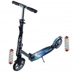 Hepros XXXL PU-Wheel Fully Trotinette 200mm Scooter argent minéral