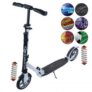 Hepros XXXL PU-Wheel Fully Trotinette 200mm Scooter blanc