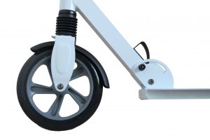 Hepros XXXL PU-Wheel Fully Monopattino 200mm Scooter pieghevole bianco