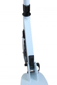 Hepros Fully Flash Scooter 200mm LED Leuchträder Cityroller Erwachsene Weiß ABEC9 Radlager