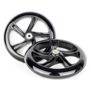 PU 200mm ruedas de repuesto para Patinete negro ABEC 9 - 2 piezas