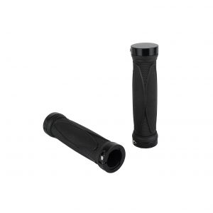 Lock-On greb aluminium håndtag Blød gummi for City Roller - 1 par sort