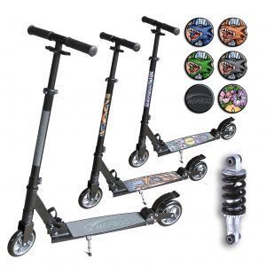 Hepros XXL BigWheel Fully Hulajnoga 145mm Skuter Silver B-STOCK
